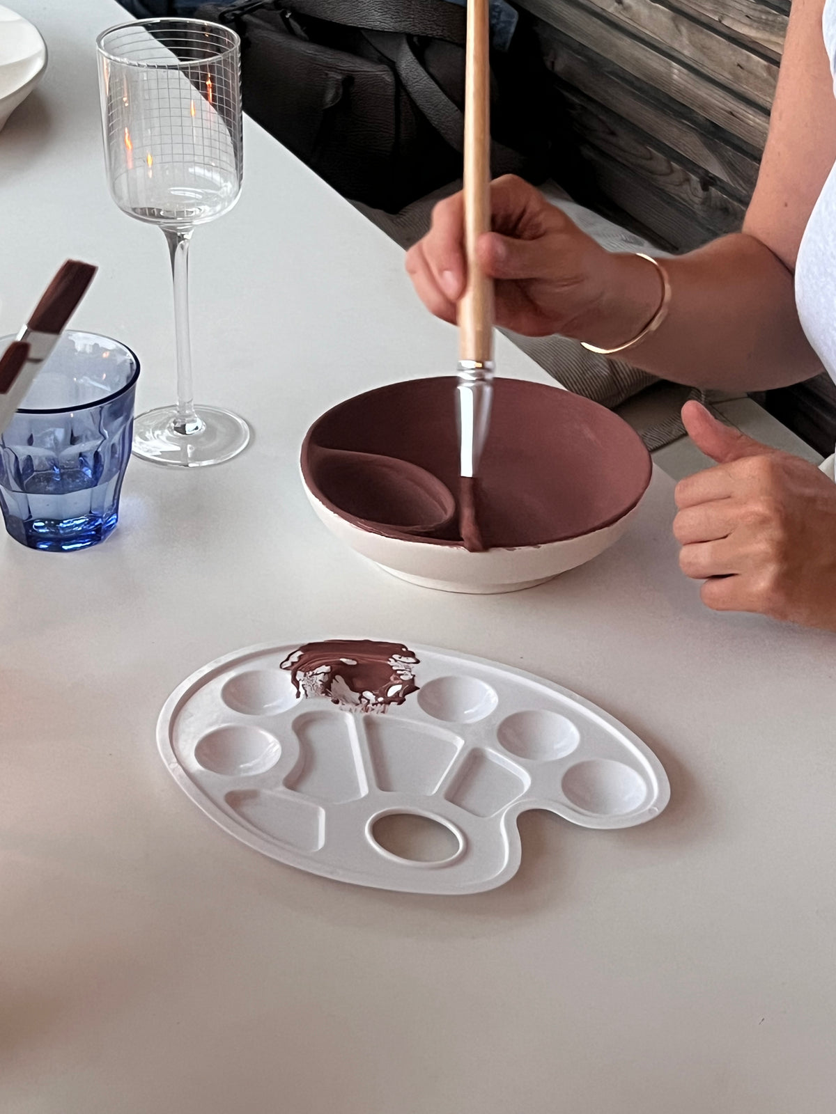 Workshop pottery painting