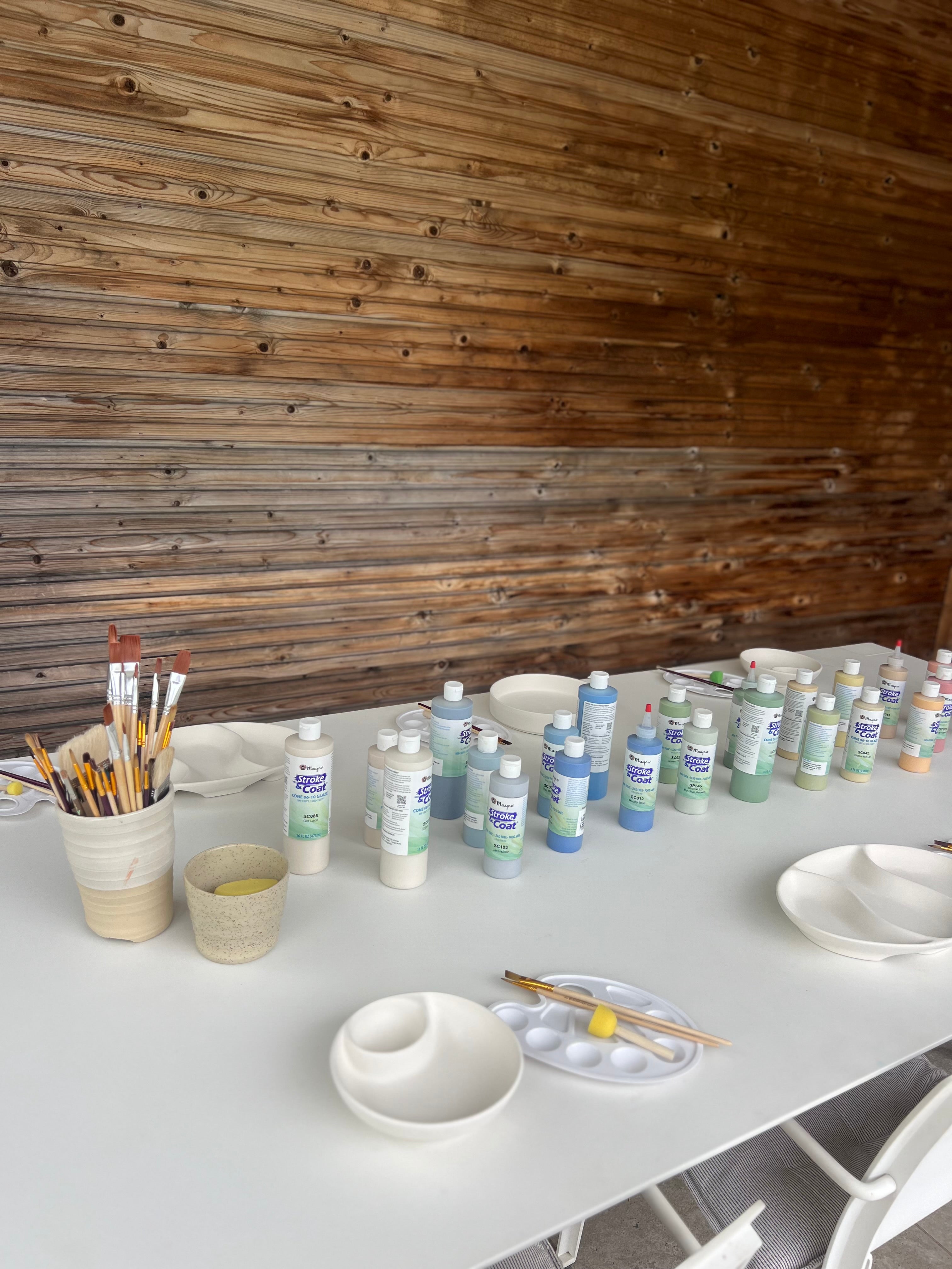 Workshop pottery painting